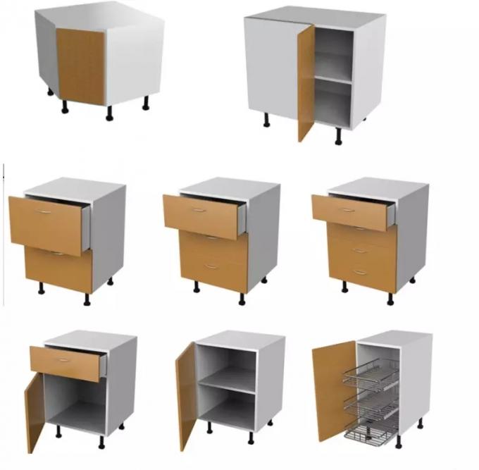 Πιεσμένα ξύλινα γραφεία κουζινών Λ μορφή/απλό πινάκων κουζινών μόριο πορτών γραφείου