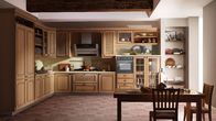 Wood Veneer Particle Board Kitchen Cabinets With Basket Drawers 720*550mm Base