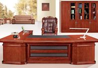 Luxury Boss Wooden Workstation Desk / Beautiful Hard Wood Executive Office Desk
