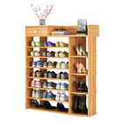 High Glossy Industrial Particle Board Shoe Rack Melamine Coated With Doors