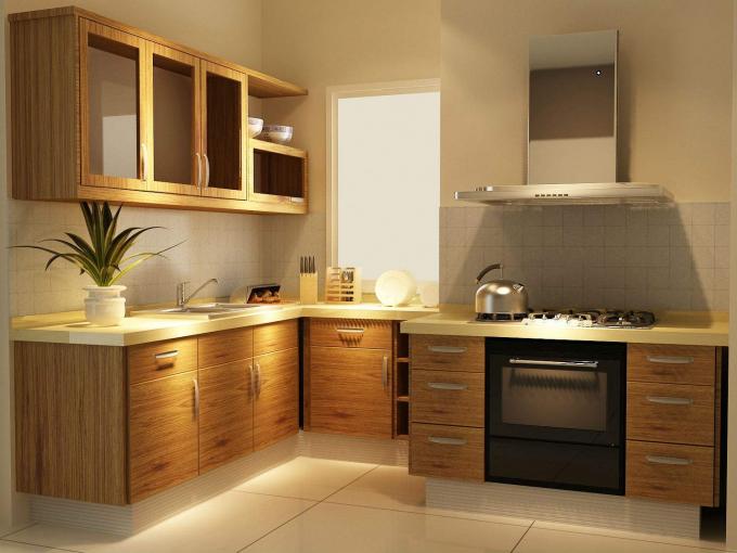 Ξύλινα σιταριού μελαμινών πινάκων κουζινών ντουλάπια κουζινών γραφείου/σπιτιών σύγχρονα ξύλινα
