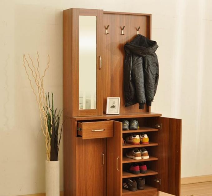 Μοντέρνο μικρό MDF γραφείο παπουτσιών/αδιάβροχο ξύλινο ράφι παπουτσιών με τις πόρτες